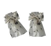 Asukohu Pack of 2 Elastic Curtain Tiebacks with French Roses Bowknot for Easy Decoration Upgrade Elastic Curtain Tiebacks with French Roses Bowknot