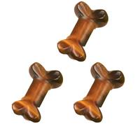 Asukohu Pack of 3 Natural Crystals Stone Dog Bone Statues Craft Miniature Healing Jewellery for Collectors Daily Use