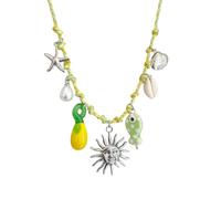 Asukohu Personalised Starfish Turtle Necklace with Adjustable Knot Rope Chain in Gold-Plated Beach Jewellery Sea Starfish Pendant Necklace, one size, As described, As described