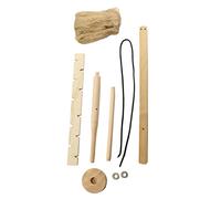 Asukohu Portable Bow Drill Friction Fire Starter Primitive Wood Outdoor Survival Exercise Drilling Tool Sets for Camping Hiking Emergency Equipment Fire Starter Sticks for Campfire