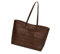 Asukohu Premium PU Hollow Out Bag with Comfortable Strap Clearing Commuter for Professionals and Daily Laptop for Work, brown, Einheitsgröße