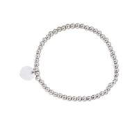 Asukohu Premium Stainless Steel Stretchy Pearl Bracelet Golden Sphere Design Business Casual Jewellery Accessories Adjustable Stainless Steel Jewellery, one size, As described