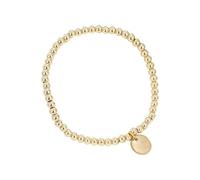 Asukohu Premium Stainless Steel Stretchy Pearl Bracelet Golden Sphere Design Business Casual Jewellery Accessories Adjustable Stainless Steel Jewellery, one size, As described