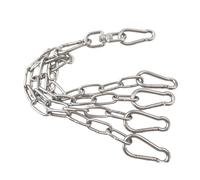 Asukohu Punches Bag Hanger Connection Hook Chain Stainless Steel Floating Chain with Hook for Heavy Bag Gym Swing and Hammock