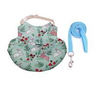 Asukohu Rabbits Harnesses and Leashes Softable Cotton Vests Regulable Length for Small to Media Size Bunnies Cotton Rabbits