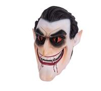 Asukohu Realistic Vampire Latex with Blood Red Eyes & Teeth for Halloween Cosplay Adult Halloween Draculas Headpiece