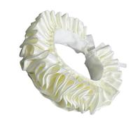 Asukohu Removable Ruffle Faux Collar Satin Scarf Wrap Role Play Clown Neck Ruff Victorian Cosplay Outfits for Women Gothic Neck Ruff, beige, One Size