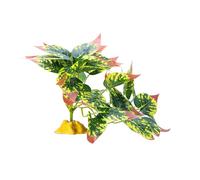 Asukohu Reptiles Corner Plant Leaves Terrarium Fish Tanks Landscaped Hideouts Decoration For Bearded Dragon Lizards Artificial Plant Decoration
