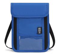 Asukohu RFID Blocking Stash Neck Wallet Lightweight Travel Bag + Passport Holder for Women Men Hold Phone Cash Cards Keys Travel Bag Neck Wallet Family Passport Holder Organiser Case, blue