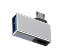 Asukohu Right Angled USB Host Adapter With Additional Power Input For Smartphones & Tablets Game Controllers On The Go Use Female To Male Adapter
