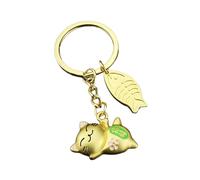 Asukohu Robust Metal Fortunes Cat Key Rings Unique Designs Lucky Cat Keychain with Sense of Happiness for Pocket Key Trials