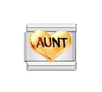 Asukohu Robust Stainless Steel Heart Letter Beads Modulage Mounting Accessories Perfect for Creative Bracelet Making Handmade Jewellery Supplies, one size, As described