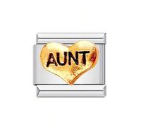 Asukohu Robust Stainless Steel Heart Letter Beads Modulage Mounting Accessories Perfect for Creative Bracelet Making Handmade Jewellery Supplies, one size, As described