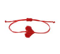 Asukohu Romantic Twine Cord Bracelets Bohemian Braided Heart Pattern Unisex Love Tokens Handmade Pair Jewellery Accessories User-Friendly Hemsjoint Strap, one size, As described