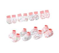 Asukohu Set of 4 Soft Cotton Baby Mittens Scratch-Resistant Hand Covers with Socks for Newborn Boys Girls Soft Breathable Baby Scratch Gloves Boys, Set 1, One Size