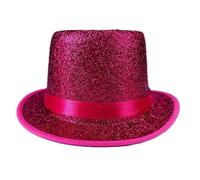Asukohu Shimmering Magicians Hat For Men Women With Belt Music Festival Costume Props Hat Jazzy Caps Stage Ceremony