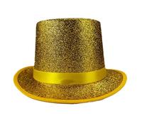 Asukohu Shimmering Magicians Hat For Men Women With Belt Music Festival Costume Props Hat Jazzy Caps Stage Ceremony