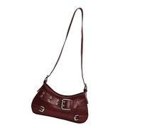 Asukohu Shoulder Bag for Women Girls Trendy Evening Clutches Purse PU Leather Under Arm Money Purse Handbag Gifts Shoulder Bag for Women, red, Eine Größe