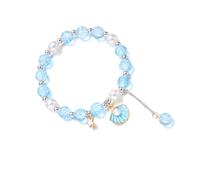 Asukohu Simple Sea Inspired Bracelet Subtle Star Fish Charm Stylish Accessory Handmade Wrist Accessory Jewellery For Everyday Clothing Elegant Girls Bracelet, one size, As described