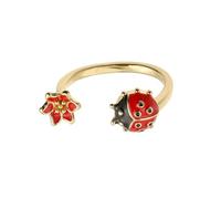 Asukohu Six Dot Ladybirds Jewellery Adjustable Rings Size Vivid Hand Painted Enamelled Decoration Lightweight Copper Fashion Rings Versatile Ladybird Design Copper, As described