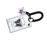 Asukohu Sliding Closure Card Sleeve Clear Card Holder Sleeve Business Protector Sliding Open for Cards Fashionable Protector