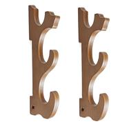 Asukohu Space Saving Wood Wall Mounted Samurais Swords Organiser Display Rack For Weapons Exhibits Flute Storage Stand Solid Wood Swords Display