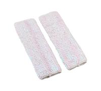 Asukohu Sparkling Paged Arm Sleeves for Carnival Parties and Stage Performances Elastic for Festival Alarms of Various Sizes, White, One Size