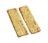 Asukohu Sparkling Paged Arm Sleeves for Carnival Parties and Stage Performances Elastic for Festival Alarms of Various Sizes, gold, One Size