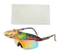Asukohu Sunglasses with Visor Attached to Shade Cycling Windproof Sunglasses Cycling Sunglasses, b, One Size