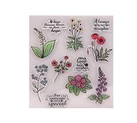 Asukohu Transparent Silicone Clear Stamp Flowers for Scrapbooking Card Crafts Clear Stamps for Scrapbooking and Card Making