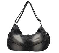 Asukohu Trendy Jean Crossbody Bag With Spacious Compartment Casual Shoulder Purse Satchel For Daily Essential Shoulder Bag