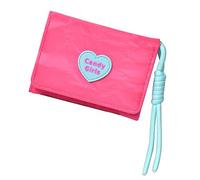Asukohu Trendy Retro Short Wallet with Vibrant Candy Colour and Heart Shape Pattern Coins Purses Multi Functional Compartments Trendy Cute Wallet for Girls, a, Eine Größe