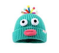 Asukohu Unisex Skull Hat for Teenagers Girls Boys Funny Photo Props Knitted Winter Hat Baggy Cap Costume Props Skull Cap Teenager Hat