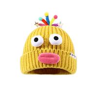 Asukohu Unisex Skull Hat for Teenagers Girls Boys Funny Photo Props Knitted Winter Hat Baggy Cap Costume Props Skull Cap Teenager Hat