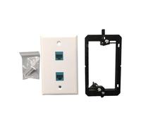 Asukohu Universals Networks Facplate ON/Double Port Outlet Cable Wall Plate Pass Through Panel Coupler Face Plates Go Through The Board