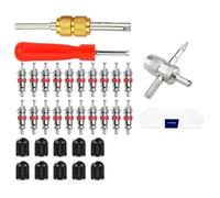Asukohu Valves Stem Cores Tool Heavy Duty Ergonomic Handle General Adapter Cores For Car Motorcycle Bike Tire Adjustment Strong Tire Valves Tool Set