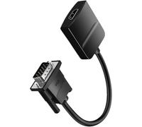 Asukohu VGA to HDMIS Music Video Adapter 1920 x 1080 Output Not Required Driver with Power Cable for Laptop Desktop Setups PC VGA to HDMI Adapter for HDTV