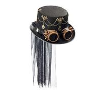 Asukohu Victorians Steampunks Top Hat With Gear Fedoras Hat Bachelorettes Party Headpiece Cosplay Party Costume Stage Show Outdoor Activity