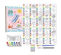 Asukohu Watercolor Coloring Book Arts And For Kids Watercolor Painting Activity Kits Painting Book Set Fruit
