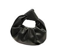 Asukohu Women's Hoboes Toted Bags Handbag Torn Dumpling Bag Women's Clutches Purses Knotted Top Handle Bag with Zip Leather Clutch Tarse Toted, black, Eine Größe