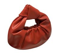 Asukohu Women's Hoboes Toted Bags Handbag Torn Dumpling Bag Women's Clutches Purses Knotted Top Handle Bag with Zip Leather Clutch Tarse Toted, red, Eine Größe