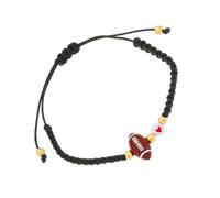Asukohu Youthful Woven Bracelet with Beads, Elegant Wrist Chain Charm for Football Fans and Stylish People, Braided Bracelet, one size, As described