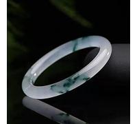 ASumPio Jade Bangles, Dark Green Floating Flower Jade Bangle Bracelet, Ladies Thin Round Jade Bracelet,Quartzite Jade Bracelet, for Girlfriend, for Mother, with Jewelry Box, 54-62mm,60mm