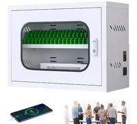 ASumPio Portable Charging Mobile Phone Cabinet with Four Universal Wheels Wall Mounted Phone Storage Box Secure Rechargeable 20 Slot Organizer,20Slots