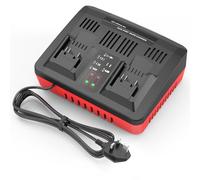 ASUNCELL 2 Ports 3A Charger for Einhell Power X-Change Battery, 18V Dual Port Fast Charger Compatible with Einhell Tools Battery with LED Indicator Lights (UK-Plug)