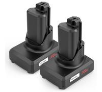 ASUNCELL 2PCS 12 V 6.0 Ah Battery for Bosch Professional 12V System Compatibility for 10.8 V and 12 V Tools, D-70745 BAT411 BAT411A BAT412 BAT412A BAT414 BAT420 1600A00X7H 1600Z0002Y