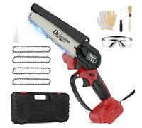 ASUNCELL 6-inch Mini Chainsaw Compatible with Makita 18V Battery BL1850B (Without Battery), Brushless Chainsaw Cordless Electric Saw for Trees, Wood Cutting, Garden Shears, Tree Trimming (Red)