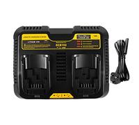 ASUNCELL DCB102 Charger for Dewalt Battery, 12V-20V MAX Li-ion 3.0A Dual Port Fast Charger Compatible with DCB Series Tools Lithium Battery 18V, with double 2.1A USB Ports
