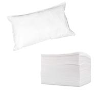 ASUNFO 40 Pcs Disposable Pillow Case Covers for Travel Bulk Medical Pillowcases White for Hotel