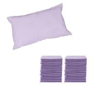 ASUNFO 40 Pcs Disposable Pillow Case Covers - Pillow Cases for Travel Bulk Medical Pillowcases Purple for Hotel
